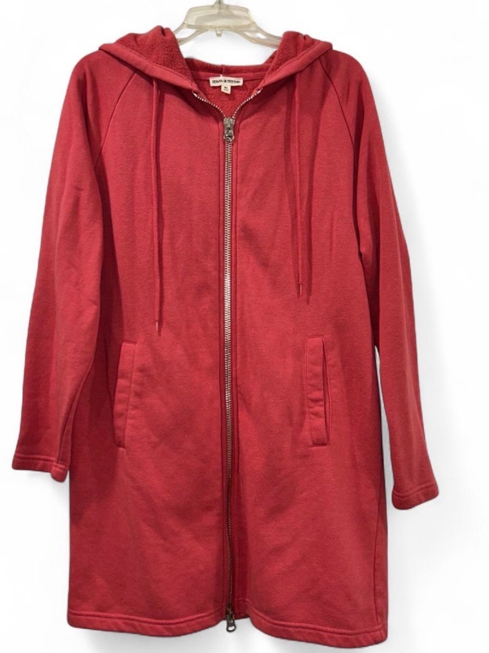 Zenana Outfitters Coral Full-Zip Hooded Long Sweatshirt Women’s M/L